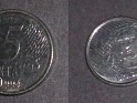 Brazilian Real - 5 Centavos - Brazil - 1994 - Stainless Steel - KM# 632 - 21 mm - Obv: Laureate liberty head left, linear design Rev: Denomination above date - 0